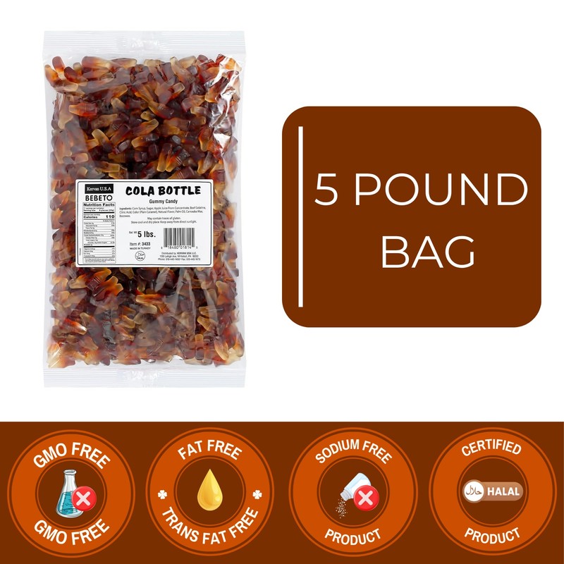 Kervan Candy Bebeto Cola Bottles - Soft & Sweet Gummy