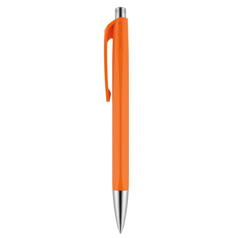 Caran Dache Ballpoint Pen, orange, with SwissRide blue medium cartridge