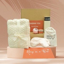Thinking of you gifts for women, Self care gift basket,a hug in a box Gifts, Sympathy gift baskets for women, Get well gifts,hug in a box, Comfort and encouragement gifts for friends