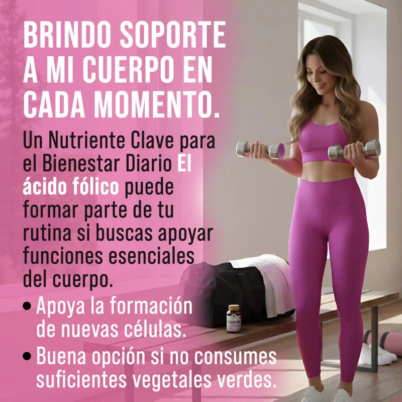 Acido Folico Vitamina 60c Tlali Beneficios Soporte Embarazo Preconcepción Contribuye
