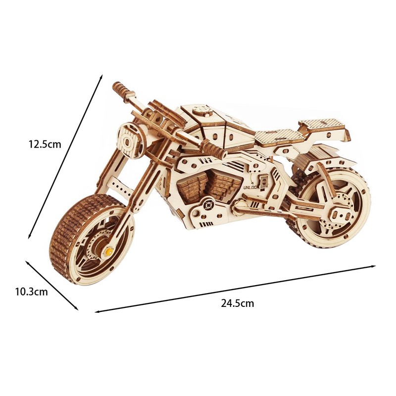 ieron Wooden Off-Road Motorcycle Model Kit for Adults, 3D Puzzle