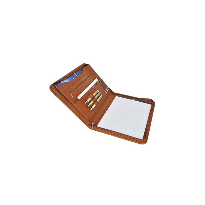 DESQ® A4 Conference Folder with Zip, Tablet Pocket, 8 Compartments,