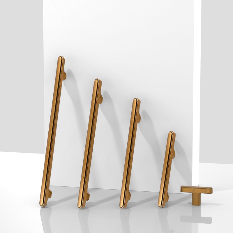 Asimerdeco 10 Pack Antique Brass Cabinet Knobs Single Hole Cabinet