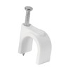 Volteck GCU-16B, Grapa para cable redondo, 16 mm, blanca, bolsa
