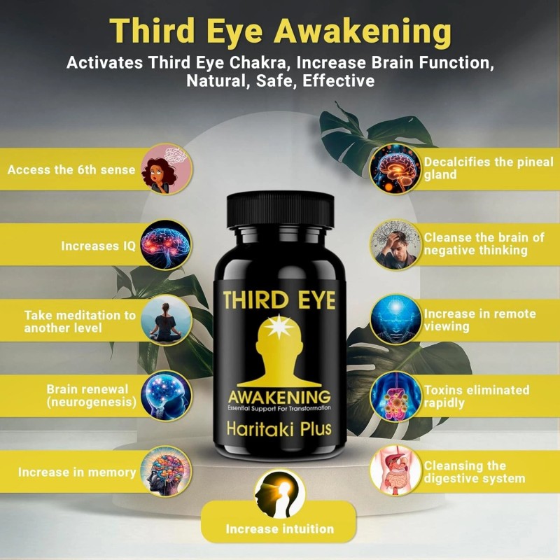 Kailash Herbals Third Eye Awakening - Organic Haritaki Capsules- Kailash