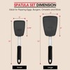 Unicook 2 Pack Flexible Silicone Spatula, Turner, 600F Heat Resistant,