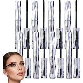 Máscara de pestañas negra resistente al agua y a las manchas, de secado rápido, con efecto rizador, voluminizador y alargador, ideal para looks de diario o de fiesta. (8PCS)