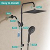 MIAOHUI High Pressure Rain Shower Head with 7 Settings Handheld