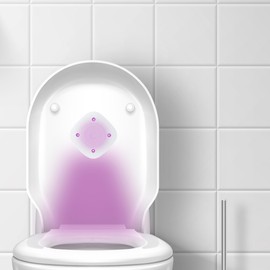 SPEKOAN Smart Toilet Lid UV Light Attachment with Built-in Rechargeable Battery, Reduces Bacterial Exposure, Easy-to-Install Hygiene Solution for Bathroom Cleanliness