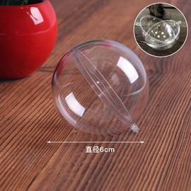 ESJNNK 20 Pcs Ornaments Balls, Clear Hollow Balls, 2.4 inches (6 cm), Christmas Balls, Acrylic Plastic Balls, Fillable Balls, Handmade, DIY, Home Decoration, Home & Wedding Decorations