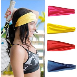 Pack of 6 Sports Headbands, Yoga Headbands for Men and Girls, Breathable Hair Bands, Elastic Head Band for Outdoor Sports, Fitness, Running etc.