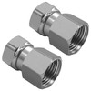 Fitvell 2PCS Stainless Steel Flexible Movable Connector 1/2" Female for
