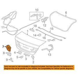 Honda Genuine 74851-TR6-A11 Trunk Lock Assembly