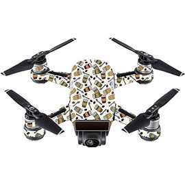 MightySkins Skin Compatible with DJI Spark Mini Drone – Coffee | Protective, Durable, and Unique Vinyl Decal wrap Cover | Easy to Apply, Remove, and Change Styles | Made in The USA