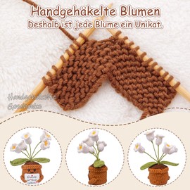 Mwmoeen Pocket Hug Positive Flower, Positive Creative Knitting Wool Sunflower, Positive Potato German Pocket Hug Lucky Charm for Friends, Colleagues and Family