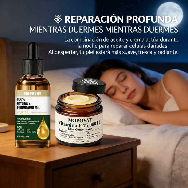 Vitamina E Cara-aceite Que Aclara Manchas+crema Piel Firme