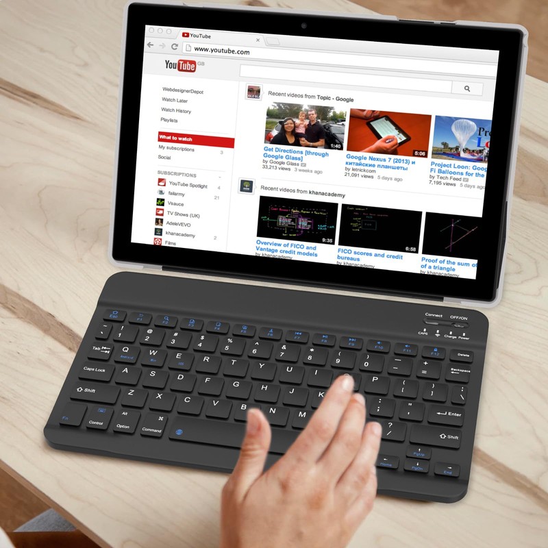 10 inch Tablet with Keyboard 2 in 1 Android 14
