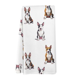 Yorhifa Pitbull Gifts Kitchen Towels, Pitbull Mom Lovers Gifts for Women Dish Tea Towels for Kitchen Decor, Dog Hand Towels for Bathroom, Dog Bathroom Decor, 16x24 Inches