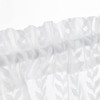 TOPICK Half-Curtains, White, Lace, Transparent Curtains, Bistro Curtains, Kitchen, Warp-Knitted,