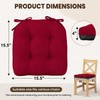 downluxe Indoor Chair Cushions for Dining Chairs, Tufted Overstuffed Textured