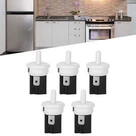 Interruptor de luz para puerta de refrigerador de 5 piezas, 2 pines, abierto momentáneo, cerrado normal, PBS-35, 2,5 A, 250 V CA, materiales plásticos de alta calidad, utilizados