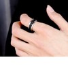 yfstyle 4PCS Stainless Steel Rings for Men Wedding Ring Cool