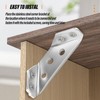 QCDENG 30 Pack Stainless Steel Furniture Corner Connector Brackets with