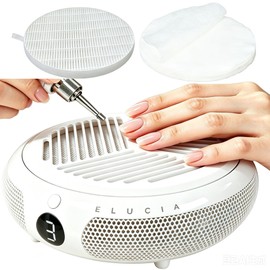 Nail Dust Collector, 3800RPM Nail Vacuum Dust Collector, Professional Nail Tech Dust Collector for Manicure & Acrylic Nails, Nail Fan Dust Collector, Dust Extractor with Replaceable Filter