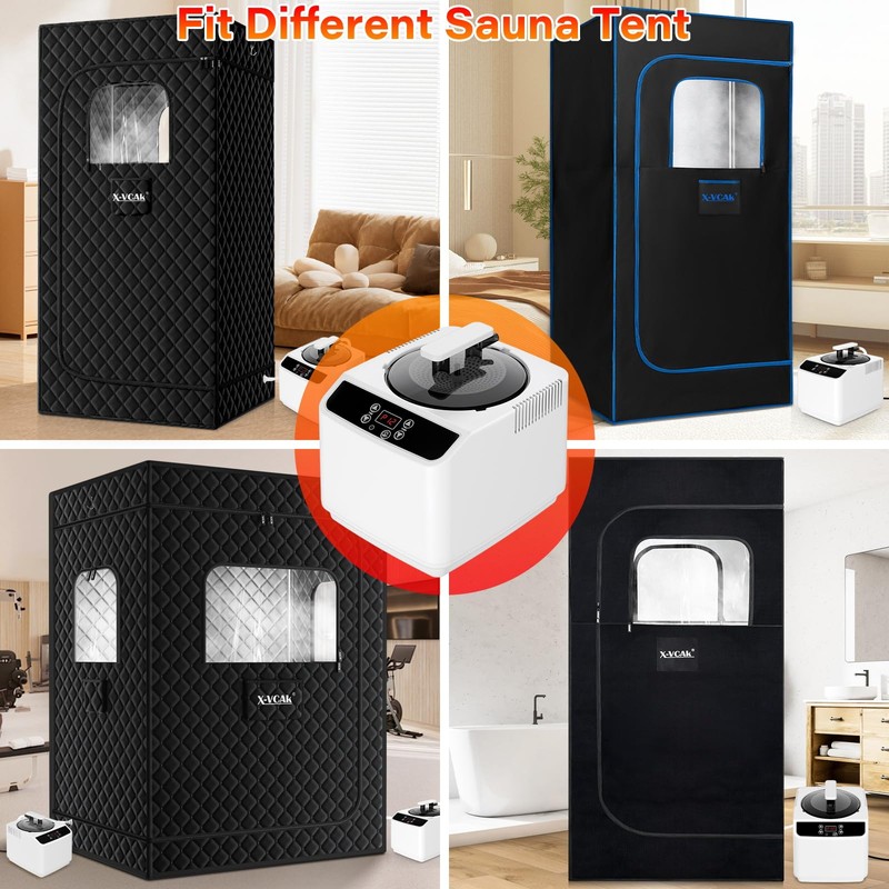 X-Vcak Portable Sauna Steam Machine with Remote Control, 3L 1000W