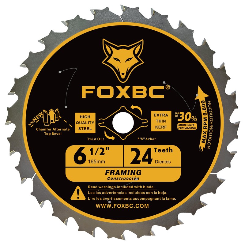 FOXBC 6-1/2 inch Circular Saw Blade 24T 40T 60T Combo