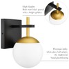 Ralbay Black Gold Wall Sconce, Mid Century Modern Wall Lighting