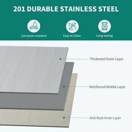 YITAHOME NSF Stainless Steel Table, 30" X 24" Work Table with Wheels, 2 Shelves Metal Prep Worktable for Home Kitchen Restaurant Garage Warehouse Outdoor