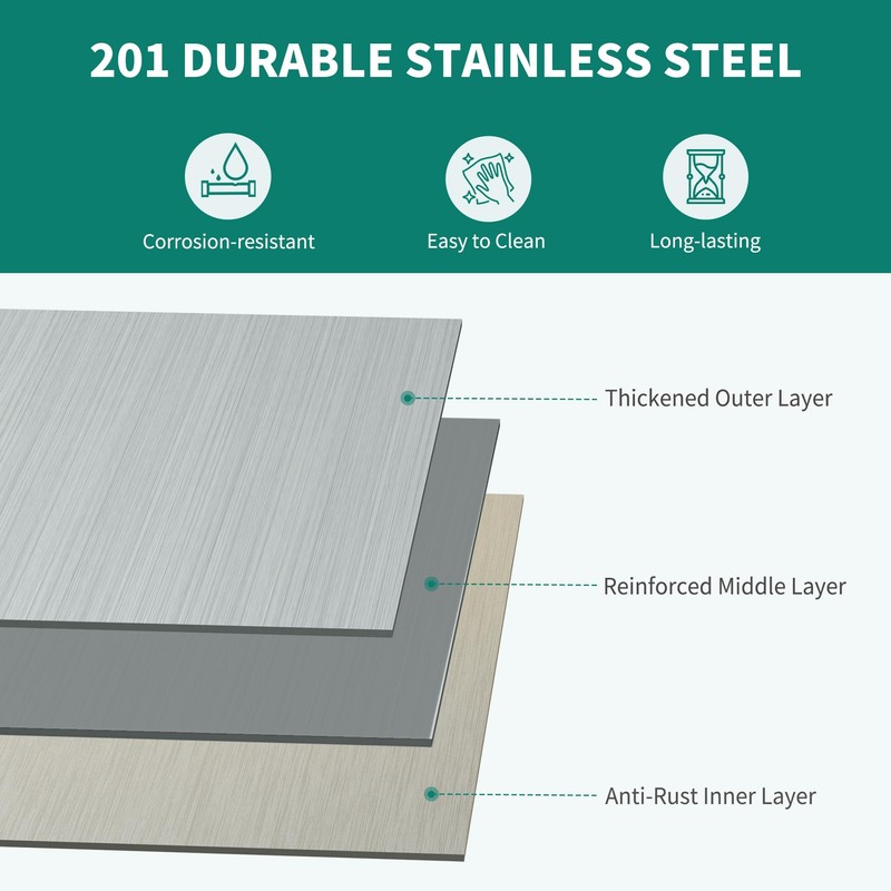 YITAHOME NSF Stainless Steel Table, 30" X 24" Work Table