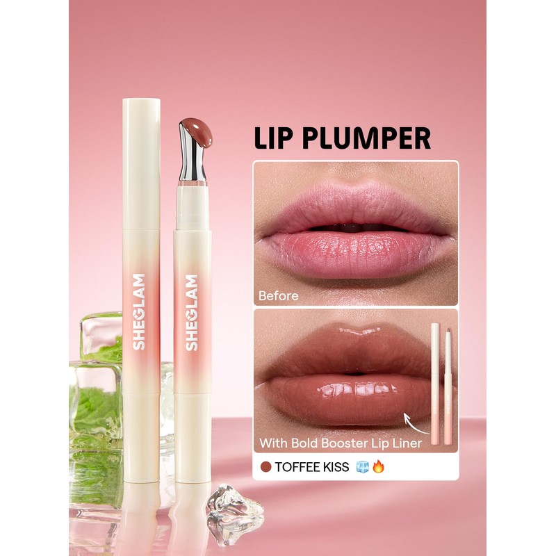 SHEGLAM Hydrating Lip Gloss Cruelty-Free Plumping Peptides-Toffee Kiss
