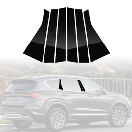 LANZMYAN PC Door Window B Pillar Post Trim for Hyundai Santa Fe 2019-2023