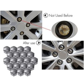 19 mm nut covers, 20 pieces wheel nut caps 19 mm, universal wheel nut cap, hexagonal tyre nut covers, universal tyre nut, wheel nut cap with removal tool, wheel bolt caps