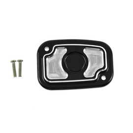 HDBUBALUS Motorcycle Left Master Cylinder Cover Brake Reservoir Cover Cap Fit for Harley Touring 2008-2017 V-Rod 2006-2017