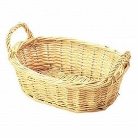 Willow Basket Oval Double Handle, 10.6 inches (27 cm), 43-08