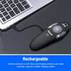 DinoFire Presentation Remote, RF 2.4GZ Rechargeable USB Slide Clicker for
