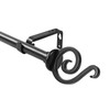 Urbanest Classic Forged Iron French Scroll Window Drapery Rod Set