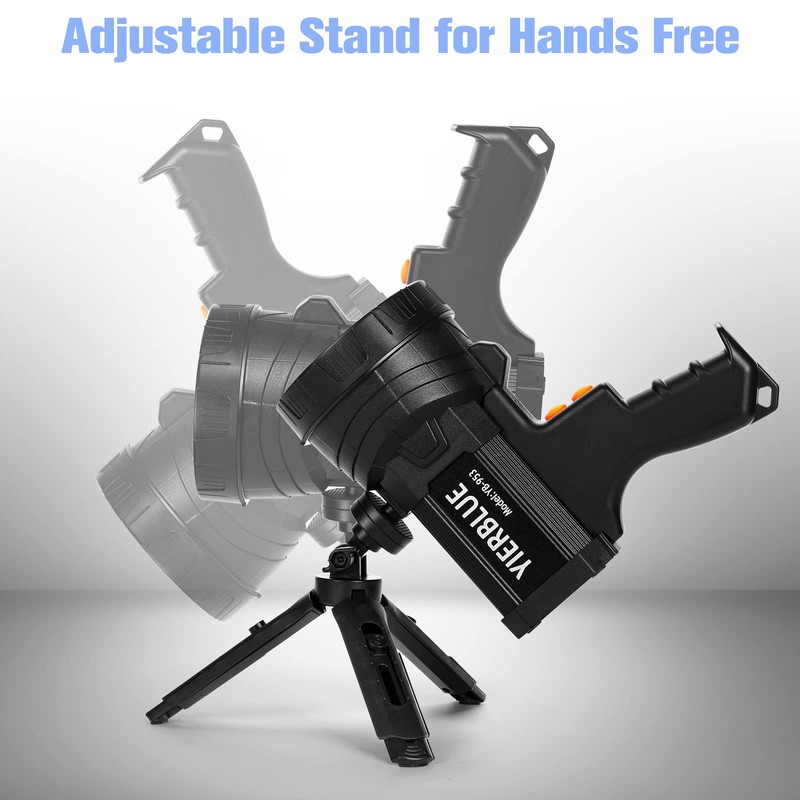 YIERBLUE Rechargeable Spotlight, Super Bright 100,000 High Lumen LED Handheld