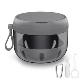 2024 Upgraded Netceem Denture Cup, Leak Proof Denture Case, Retainer Cleaning Box, Complete Clean Care for Dentures,Night Guard & Retainers with Denture Brush,Strainer, Removal Tool and Mirror