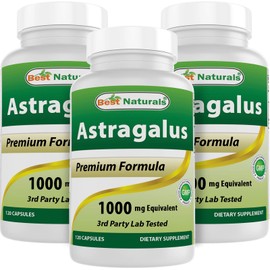 Best Naturals Astragalus Extract 1000 Mg Capsules (120 Count (Pack of 3))