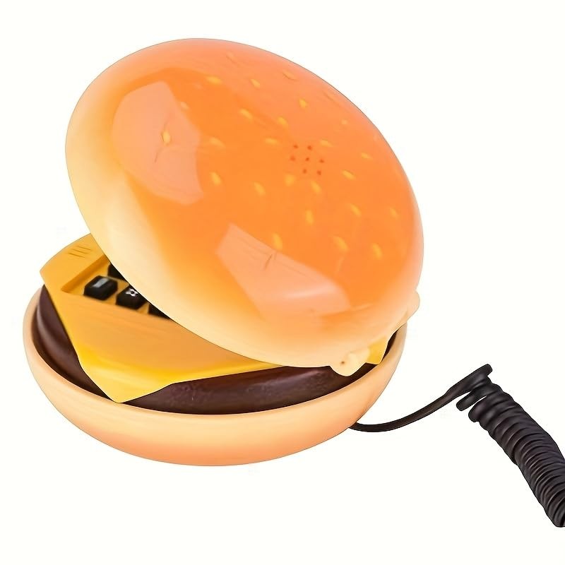 Cartoon Hamburger Landline Phone
