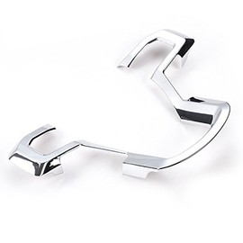 Voodonala Cubierta decorativa compatible with volante de coche cromada compatible with Ford F150 F250 F350 Super Duty 2015 2016 2017