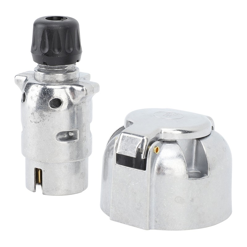 Trailer Plug Socket Kit Aluminum Alloy DC12V 7 Pin Plug