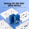 2-Pack Blue Outlet Splitter with 3 Prong Plug Extender -