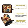 Biyejit Sunflower and Rooster Oven Mitts and Pot Holder Set