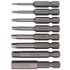 ZHIDA Hex Impact Driver Bit Set H1.5 H2.5 H3 H4 H5 H6 H8 Allen Screwdriver Bit Set 1 Set