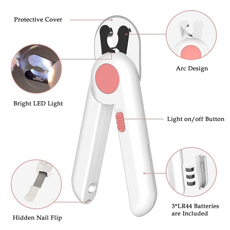 FIFIPETS 3 in 1 Pets Grooming Set, Nail Clippers with